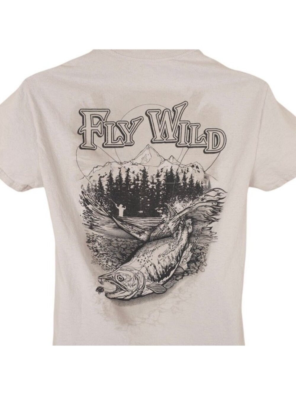 Lake Tahoe Fly Fishing T Shirt Mens Size Small Light Purple Del Sol Color Change